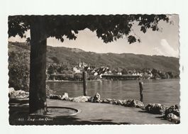 Alte AK Zug am Quai - Kanton ZG nahe Baar, 1954