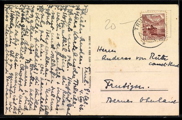 Cartoline postali: Trub, Ortsansicht mit Kirche und umliege – Usato da Berlin venduto da bartko-reher 1
