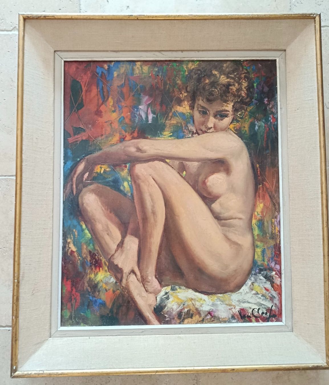Foto & Immagini: Gemälde Öl/Leinwand Robert Van Cleef Aktgemälde, Nu assis – Usato da Zürich venduto da timeless.tones 1