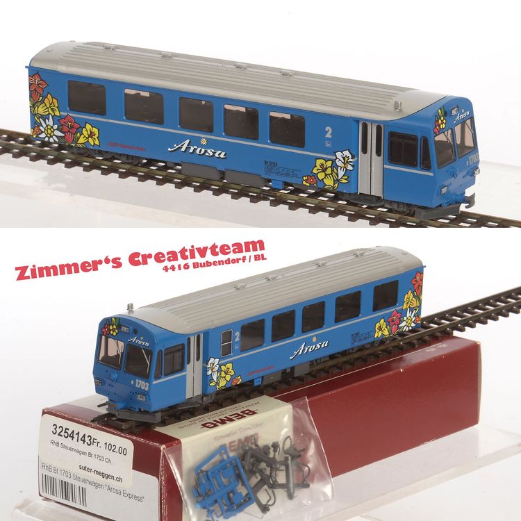 BEMO RhB Steuerwagen Bt 1703 «Arosa Express», OVP, Neu, H0m | Kaufen ...