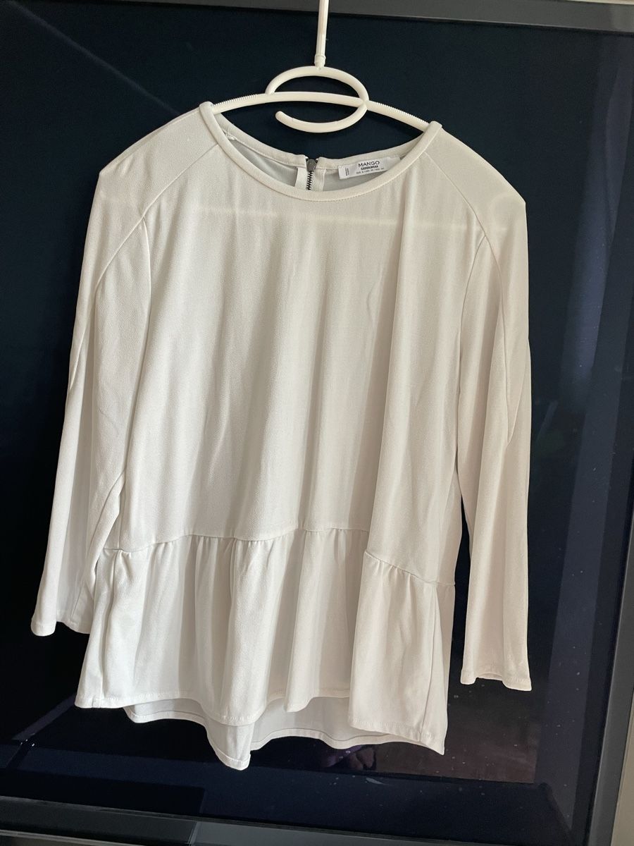 Mango Camicette: Elegante Mango Bluse in Weiss Grösse S – Usato da Zürich venduto da Carlajimena 4