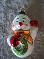 Weihnachtsbaumschmuck herziger Schneemann aus Glas, neu