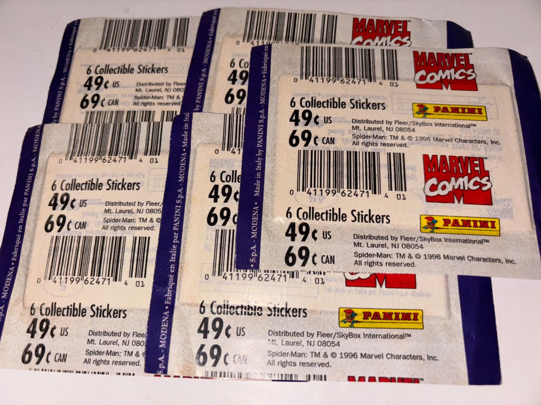 Panini Carte collezionabili: Panini - Marvel Comics, Spider man (1996), 5 tüten – Nuovo e nell'imballaggio originale da Collombey venduto da Cards07 2