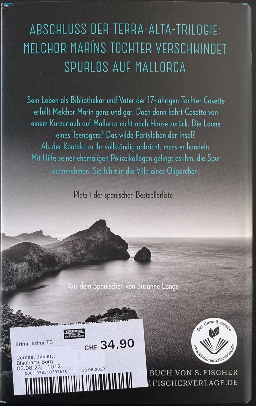 Bücher: Blaubarts Burg – Javier Cercas – Roman – Fischer – Top – Neu (gemäss Beschreibung) aus Bern von frank.j.webb 1