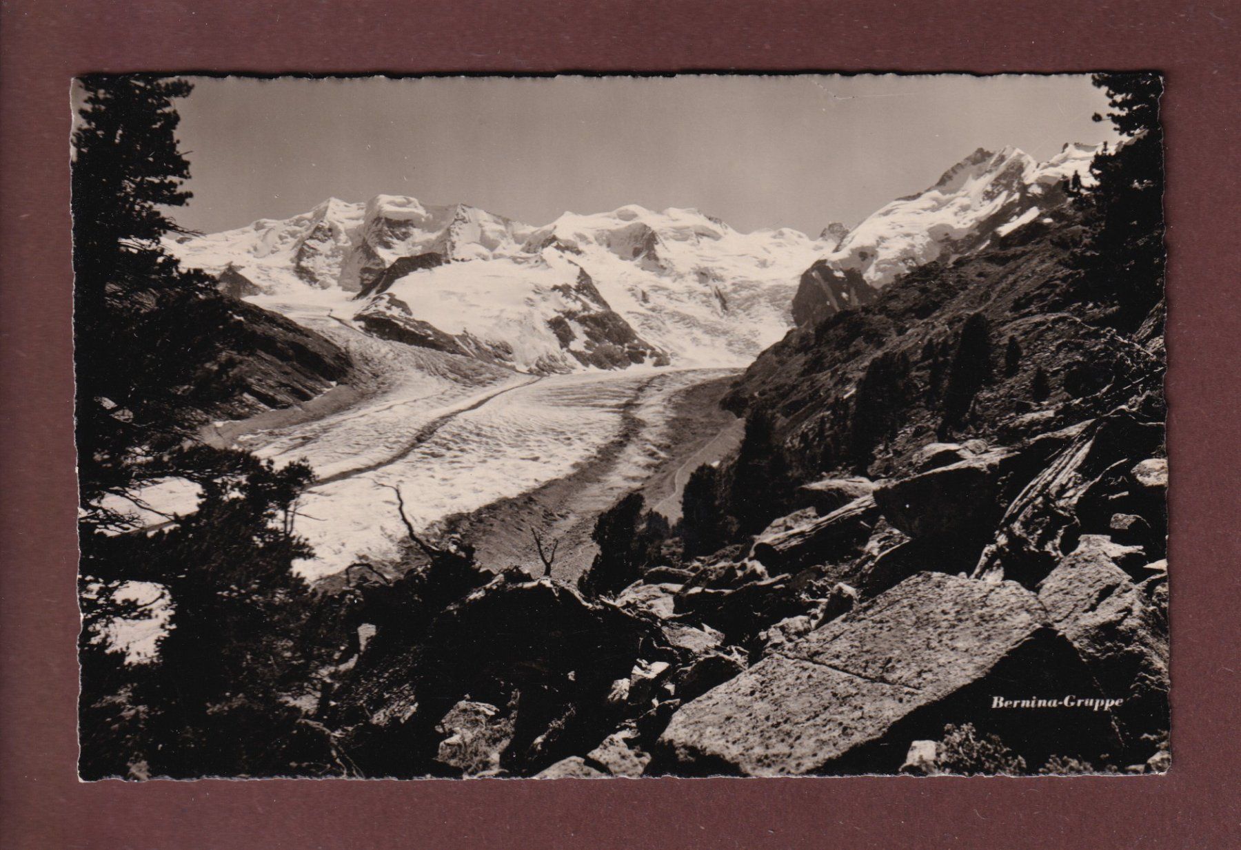Cartoline postali: BERNINA-GRUPPE - 1949 – Usato da Pully venduto da nicecards