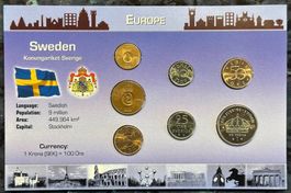 Schweden Münzensatz komplett