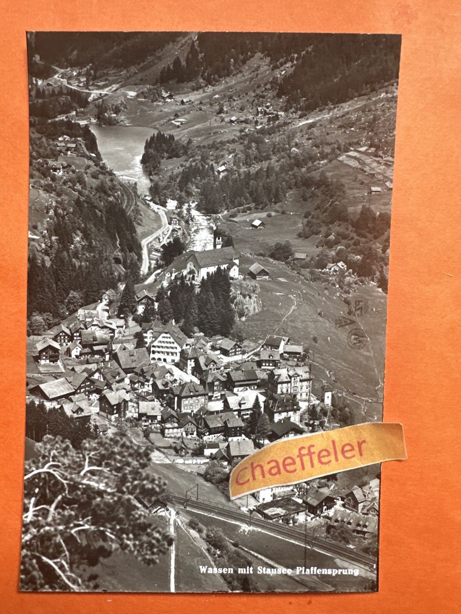 Cartes postales: Wassen mit Stausee Pfaffensprung – D'occasion à Zürich par Chaeffeler