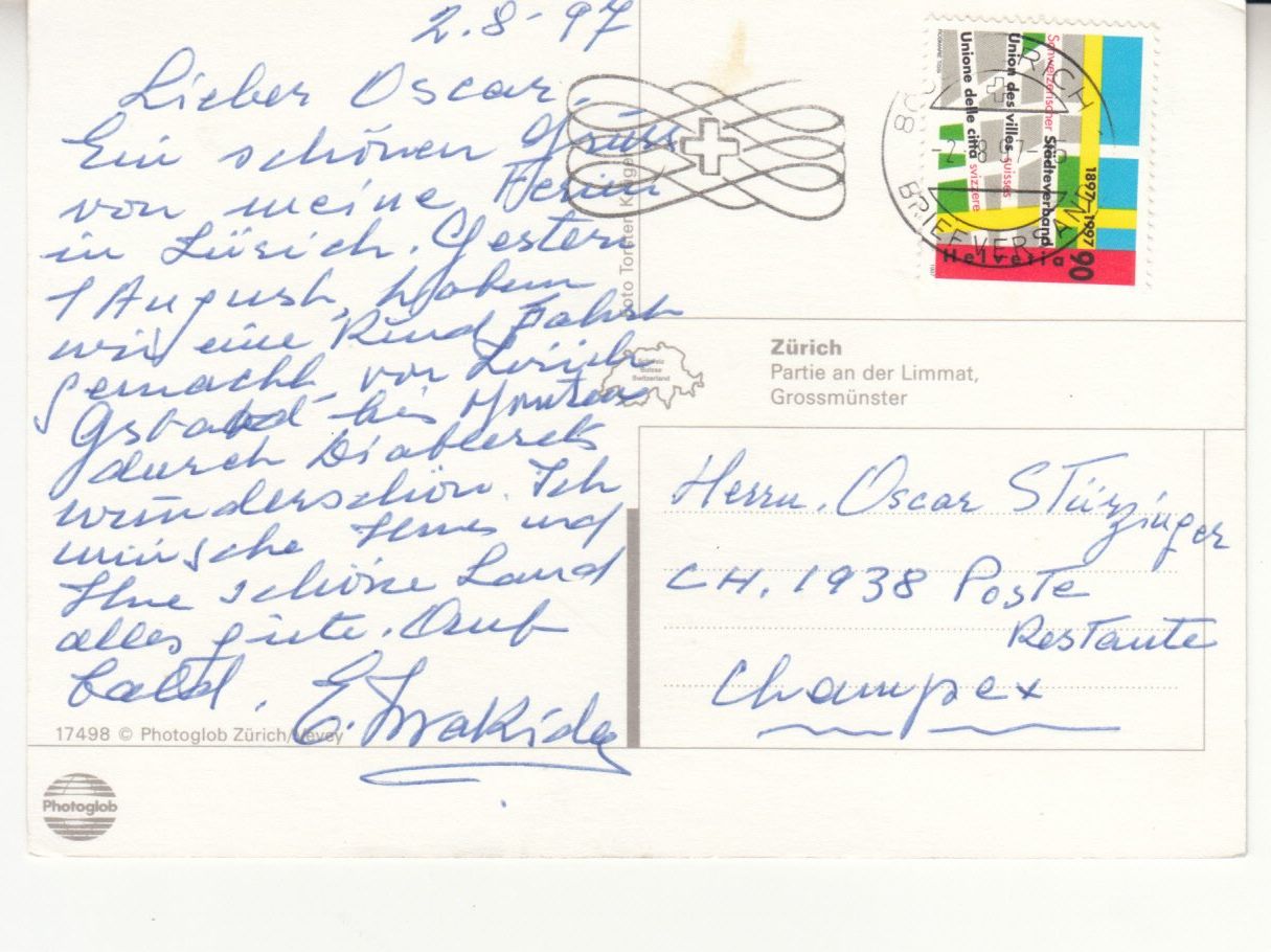 Cartes postales: Zürich 1997 – D'occasion à Bürglen TG par StampGraf 1