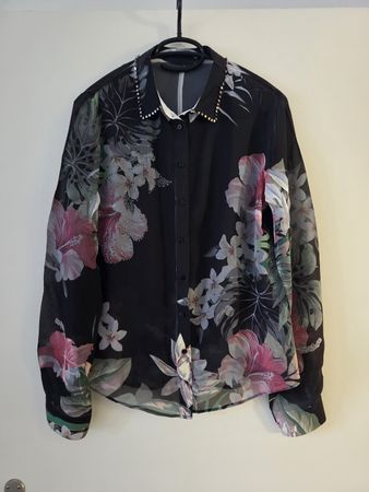 Guess Blumen Bluse Gr. S