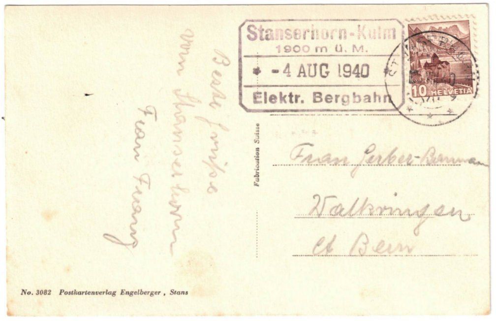 Ansichtskarten: Stanserhorn - Standseilbahn – Gebraucht aus Binningen von Mountainrider 1