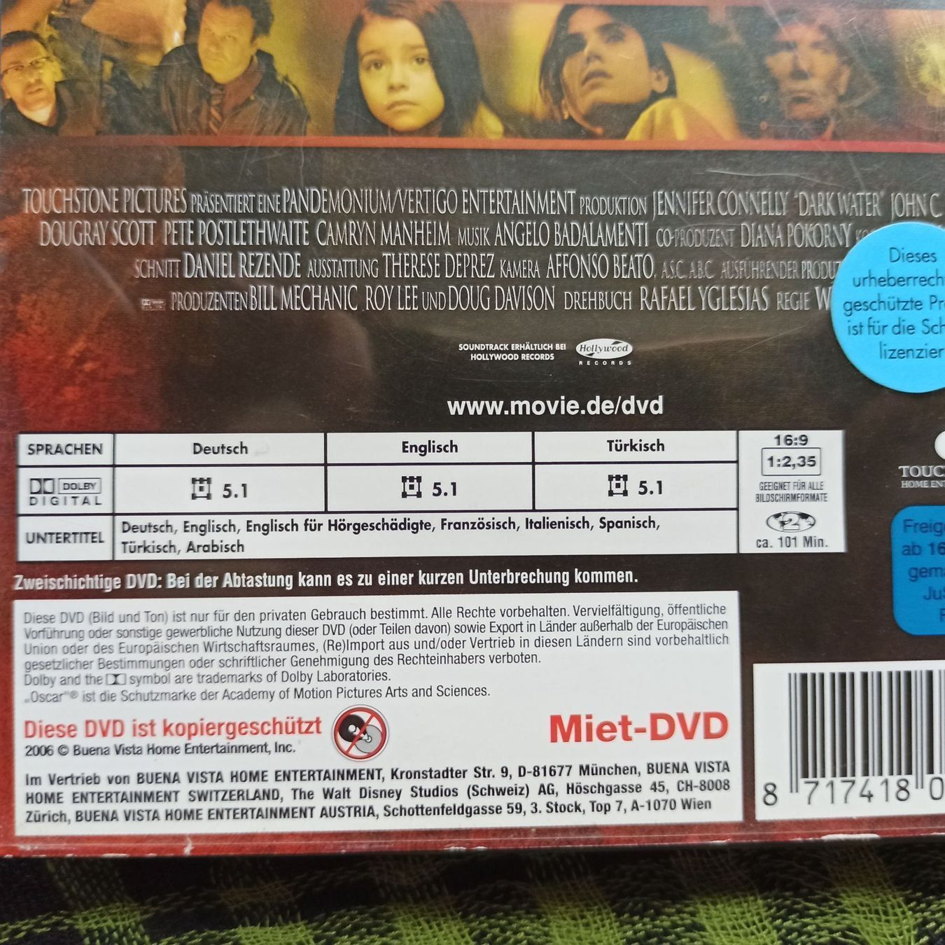 Tutti i DVDs: Dark Water - Dunkle Wasser – Usato da Dübendorf venduto da kb86_MOVIE 2