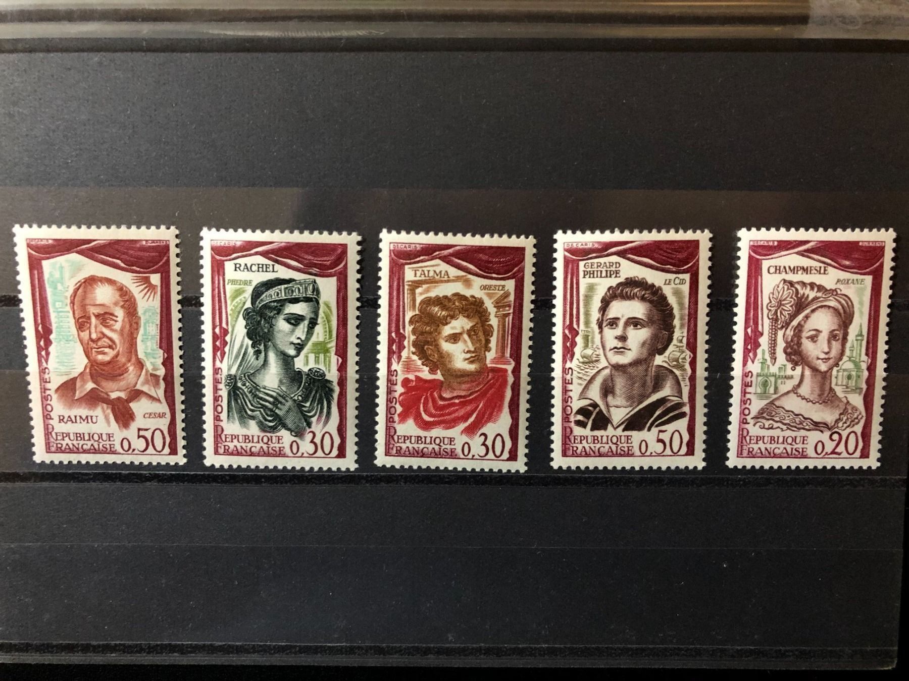 Tutti i francobolli: Série complète Comédiens 1961 Neufs** – Nuovo e nell'imballaggio originale da Lausanne venduto da ffhoud