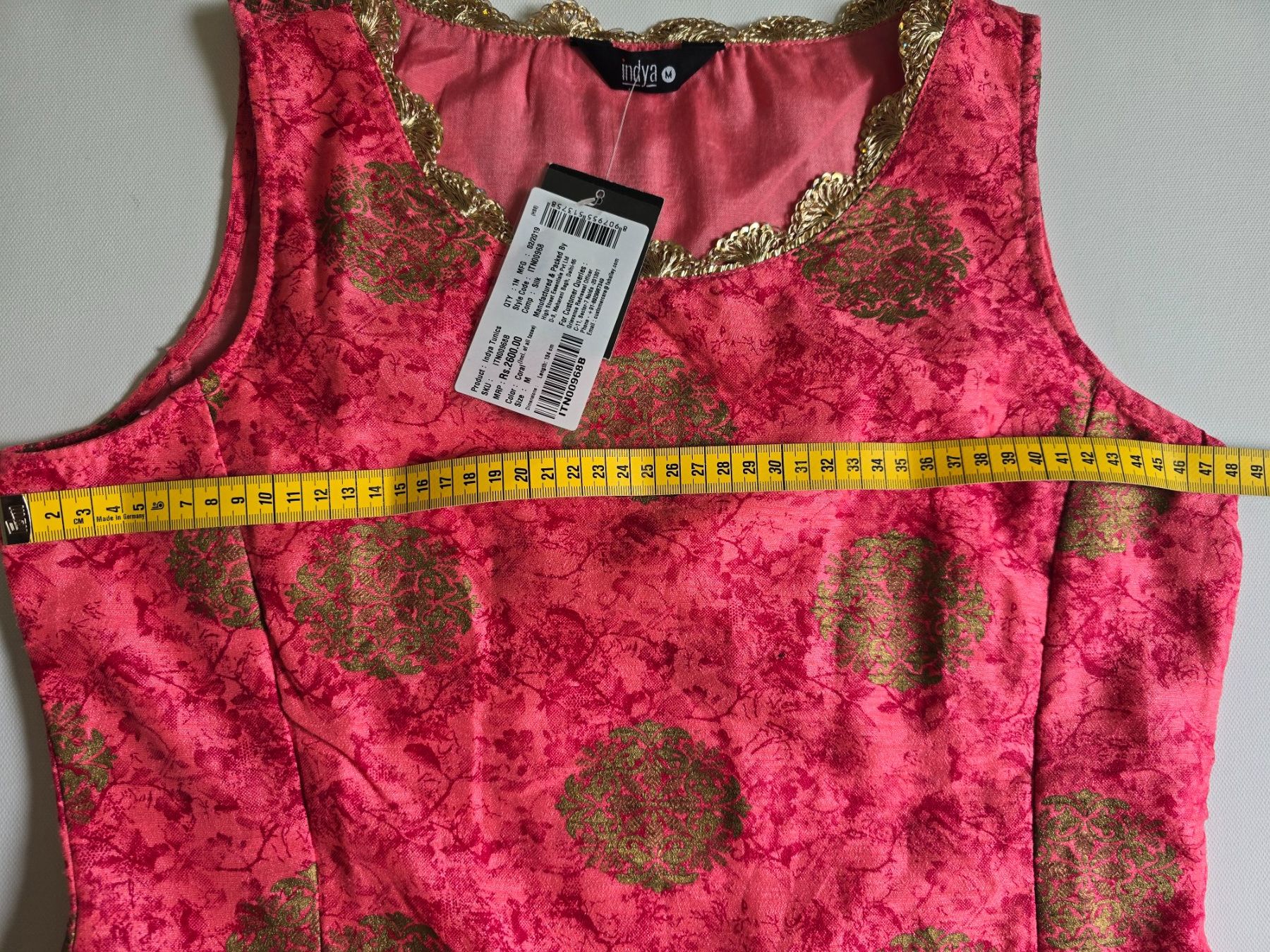 Tuniken: Robe longue soie indien, taille 38 - Élégante et unique – Neu und originalverpackt aus Pully von Kadiyac 3