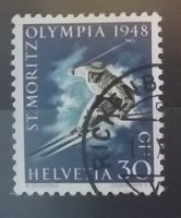 MA377) W28x, Skifahrer Rundstempel Kt. 60.-