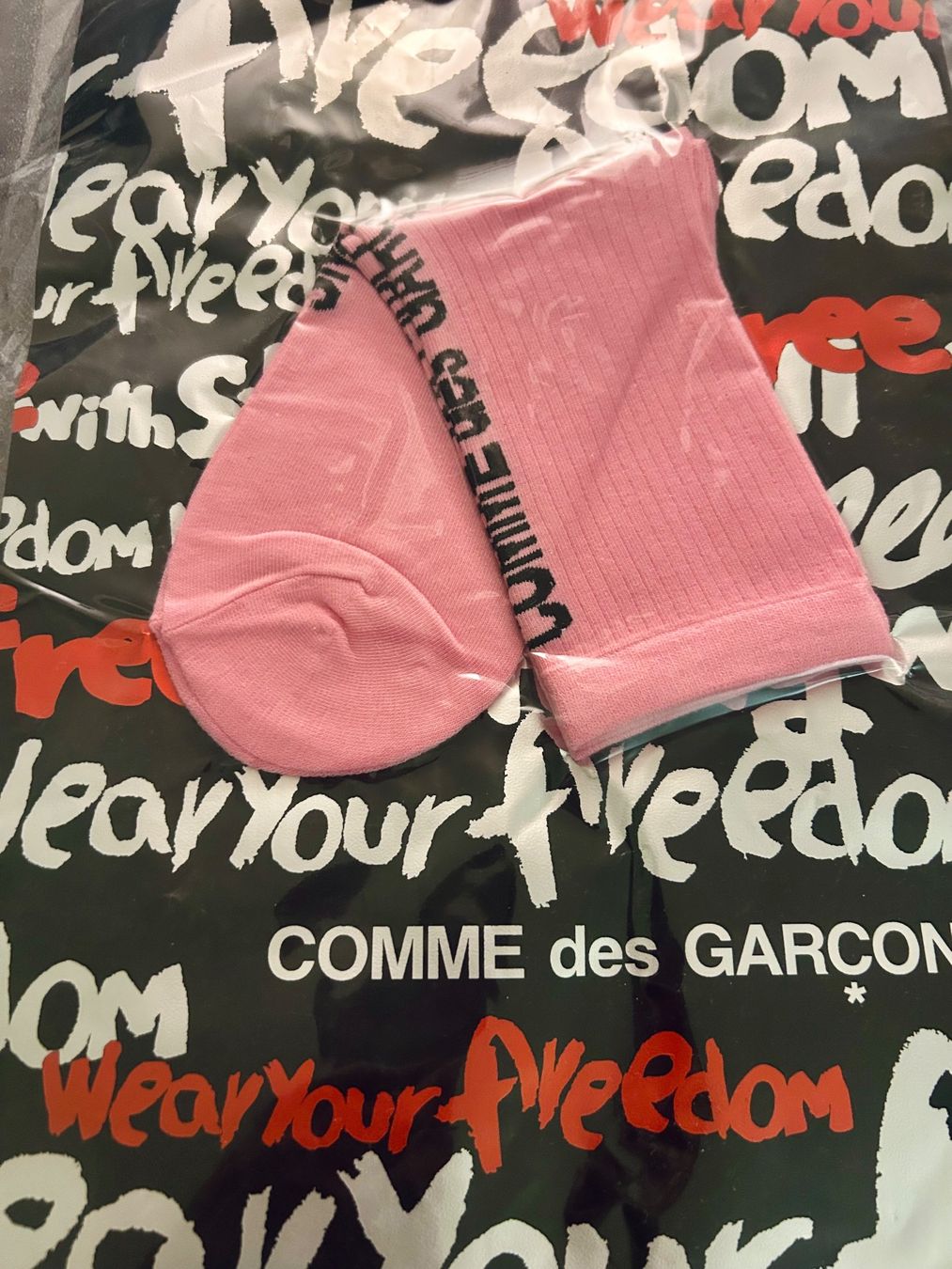 Calze: Socks Cotton Ribbed Knit w/ Monogramme Comme des Garçons – Nuovo e nell'imballaggio originale da Zürich venduto da Ferienan 5