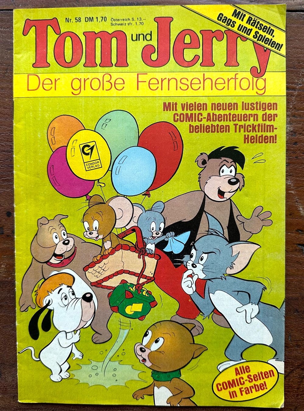 Fumetti: Tom und Jerry Nr. 58, hunderte Comics eingestellt ab 1.- – Usato da Seltisberg venduto da quadartswiss