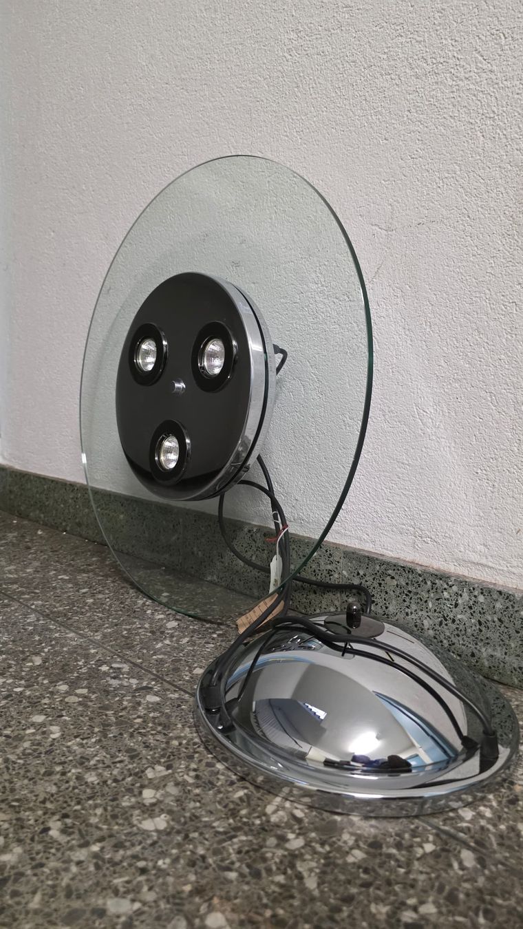Lampadari & plafoniere: Hängeleuchte Glas Chrom 3 Lichter, gebraucht – Difettoso da Zürich venduto da anna.caterina 2
