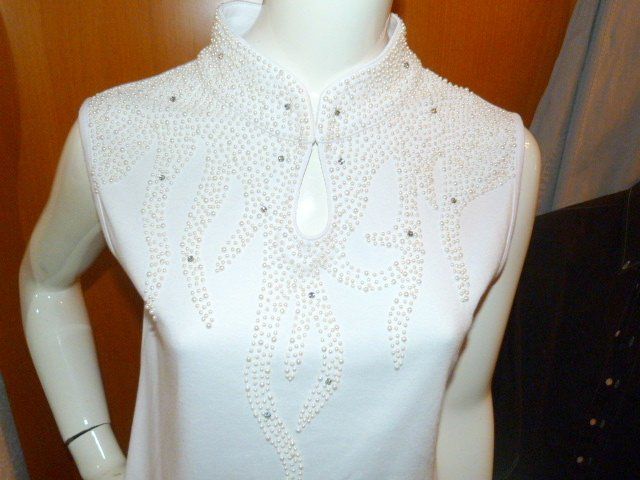 Top: Top mit Perlen bestickt, Gr. 40/42, weiss % – Usato da Nunningen venduto da Fashion-Ave51 2