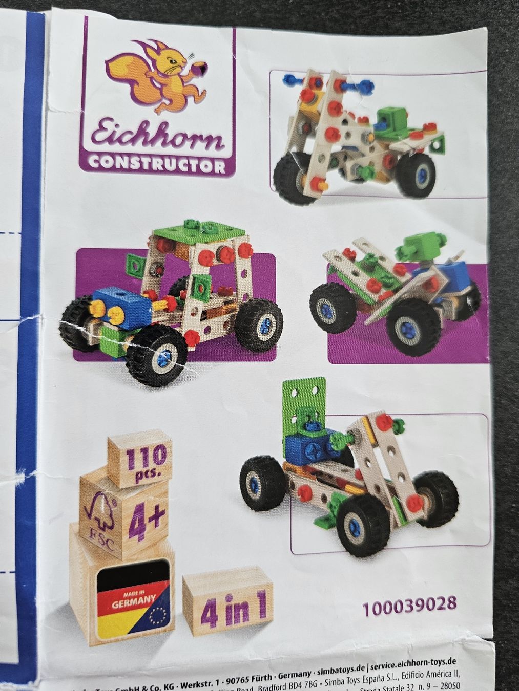 Eichhorn Kit di costruzioni: Eichhorn Constructor 4+ gebraucht – Usato da Neukirch (Egnach) venduto da Bonita6 3