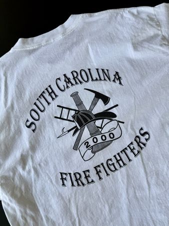 Vintage weiss T-Shirt „South Carolina Firefighters“