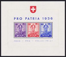 W8 Pro Patria Block postfrisch,SBK 140.-