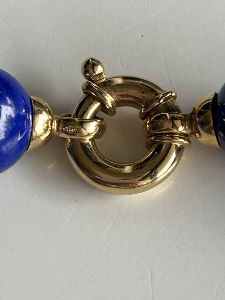 Catenine: Collier lapis-lazuli et fermoir or 750 – Nuovo (secondo la descrizione) da Ecublens VD venduto da mirandagirl 3