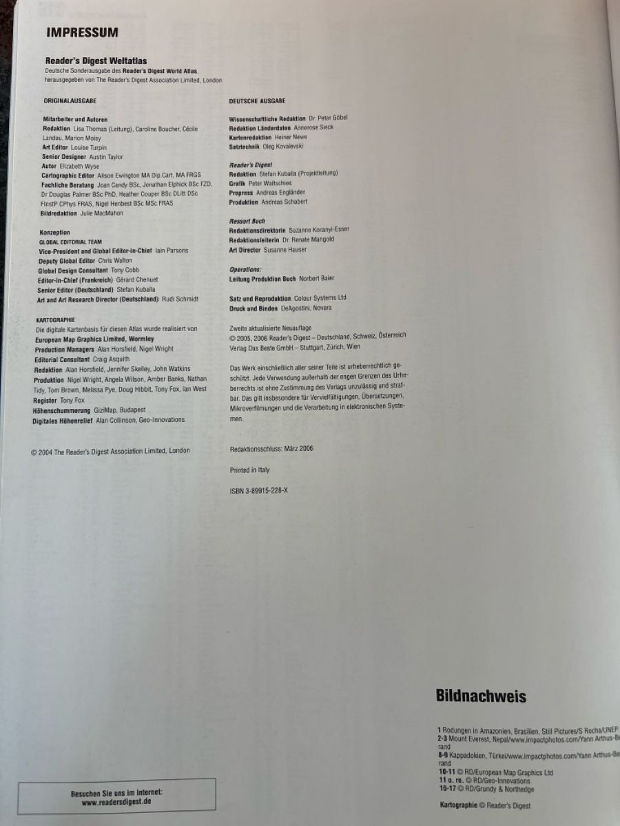 Libri: Reader's Digest Weltatlas – Usato da Schlierbach venduto da Stee09 4