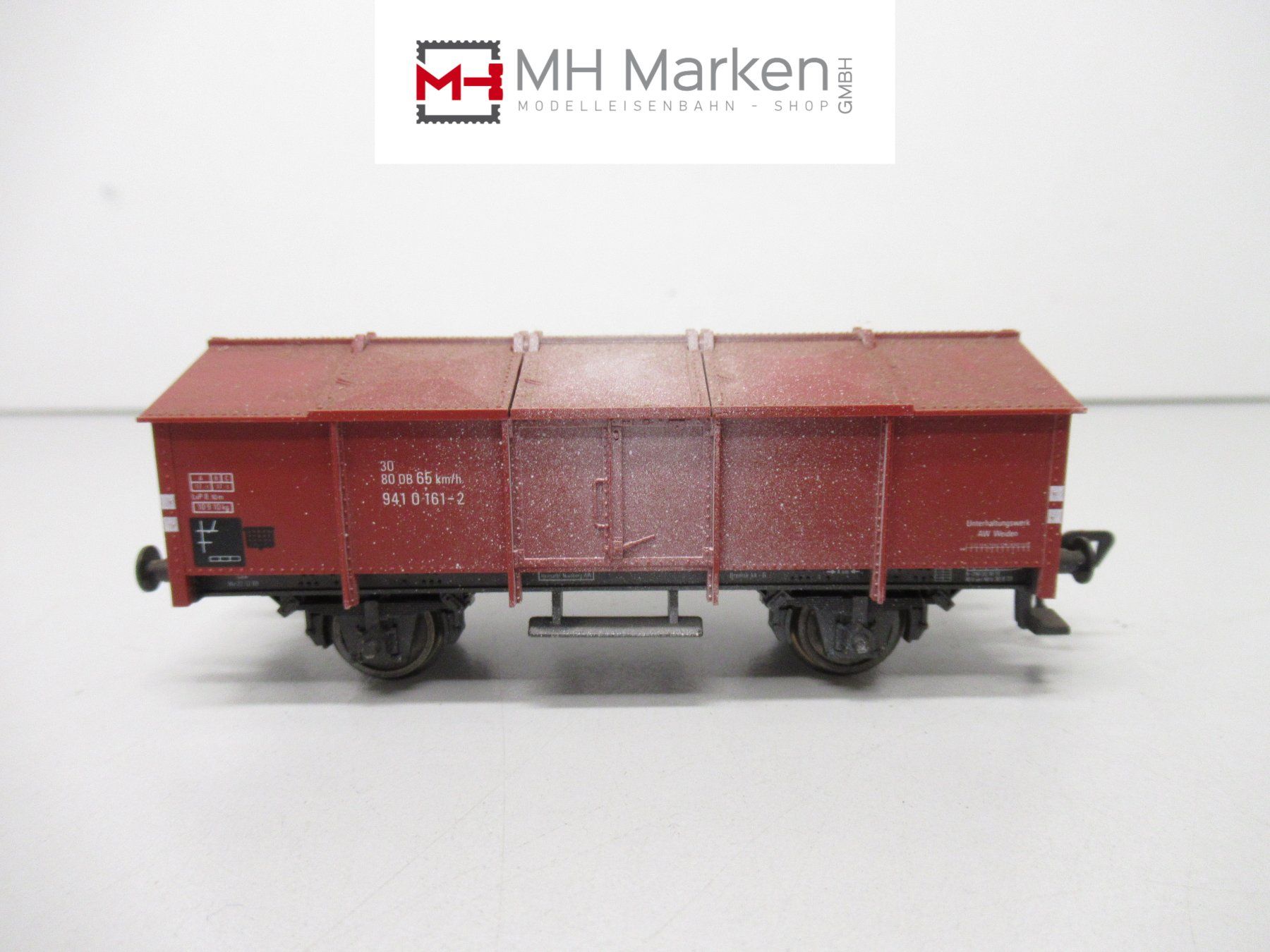 Fleischmann Modellini di ferrovie: Fleischmann 5210 Klappdeckelwagen der Deutschen Bahn DC H0 – Usato da Basel venduto da mhmarken