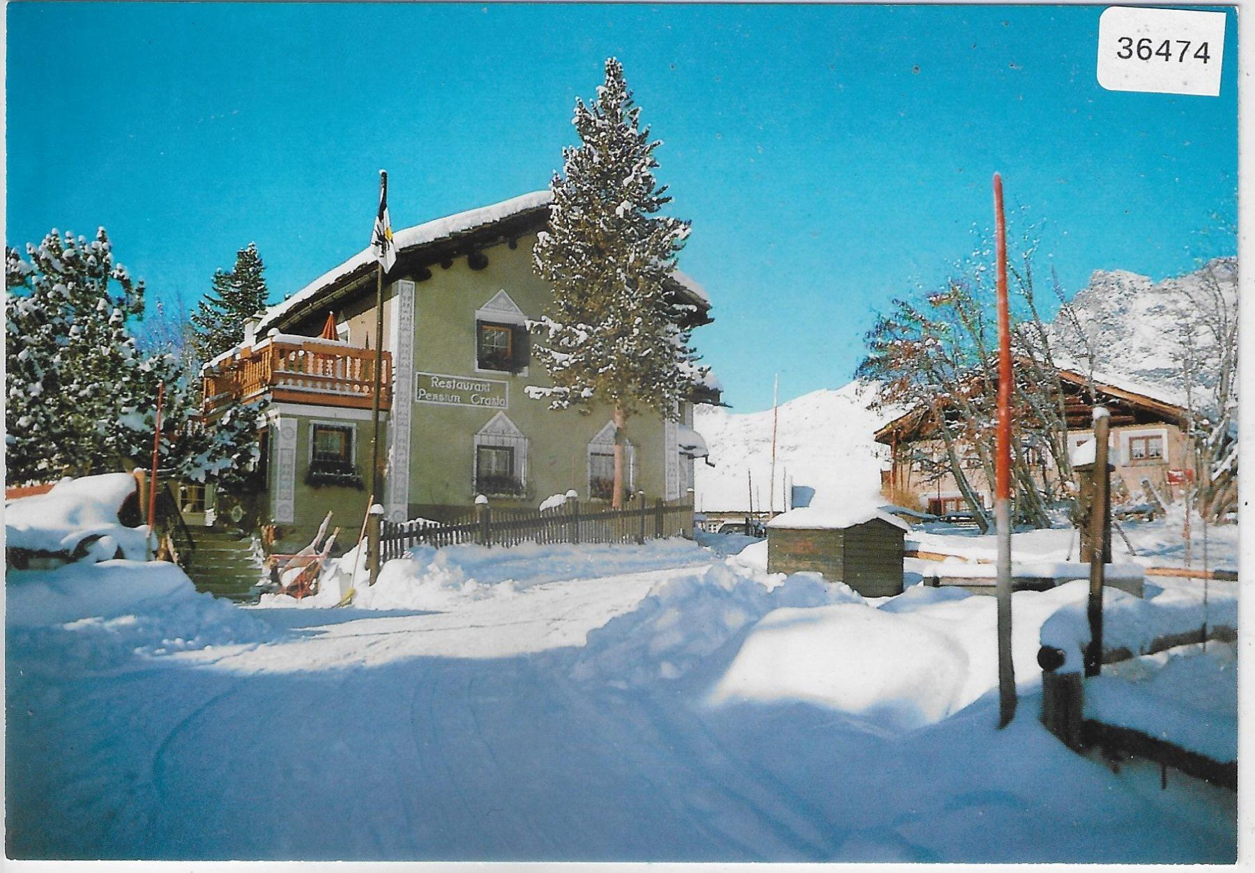Cartoline postali: Pensium Crasta - Fextal im Winter – Usato da Ettingen venduto da Kartenplanet