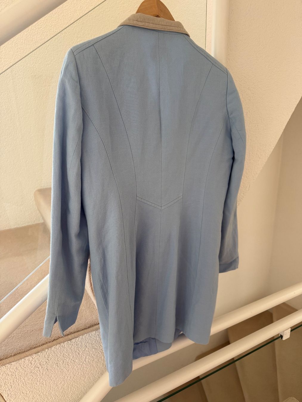 Madeleine Giacche: Madeleine Long-Blazer Gr.40 hellblau / Leinen Baumwolle – Usato da Zollikon venduto da dorean 2