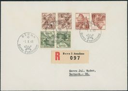 1948 - Landschaftsbilder - Kehrdrucke - FDC ET - italienisch