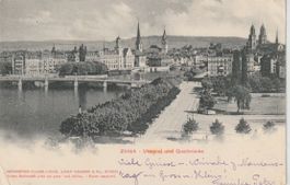 AB 185 Zürich, Utoquai und Quaibrücke, 1902