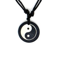 😊Halskette YIN YANG mit schwarzer Halskette