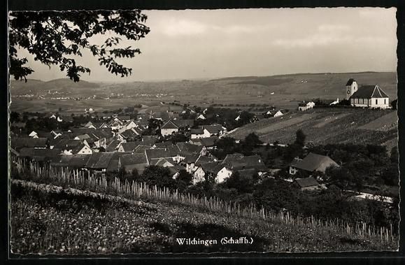 Ansichtskarten: Wilchingen /Schaffh., Teilansicht mit Ki – Gebraucht aus Berlin von bartko-reher