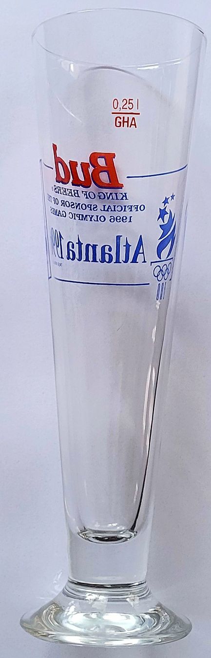 Bicchieri: Verre à bière JO Atlanta 1996 / Bud – Usato da Montet (Glâne) venduto da Koada2 1