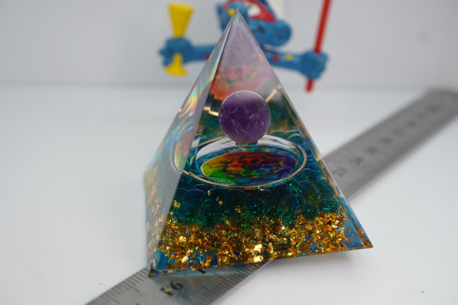 Mineralien & Heilsteine: Blue Quarz  Kugel Amethyst    Orgonit -Pyramide – Neu und originalverpackt aus Eschenbach SG von topstone 3