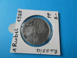Russland 1988, 1 Rubel Sondermünze Polierte Platte