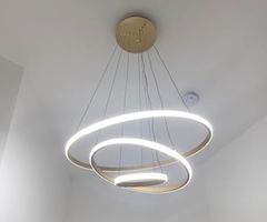 Pendelleuchte Ringleichte Hängelampe gold rund 20 40 60cm