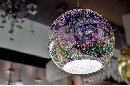 Lampadari & plafoniere: HÄNGELAMPE 3D GLAS GOLD E27 – Nuovo e nell'imballaggio originale da Altendorf venduto da Anddus-light 3