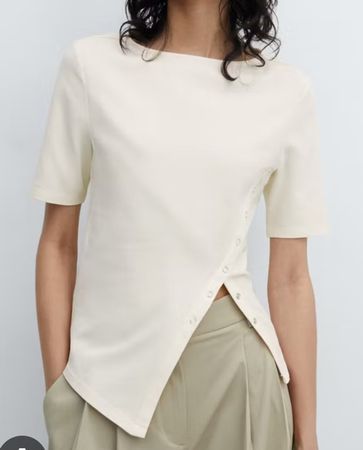 Mango T-Shirt kurzarm milchweiss ecru XS/S
