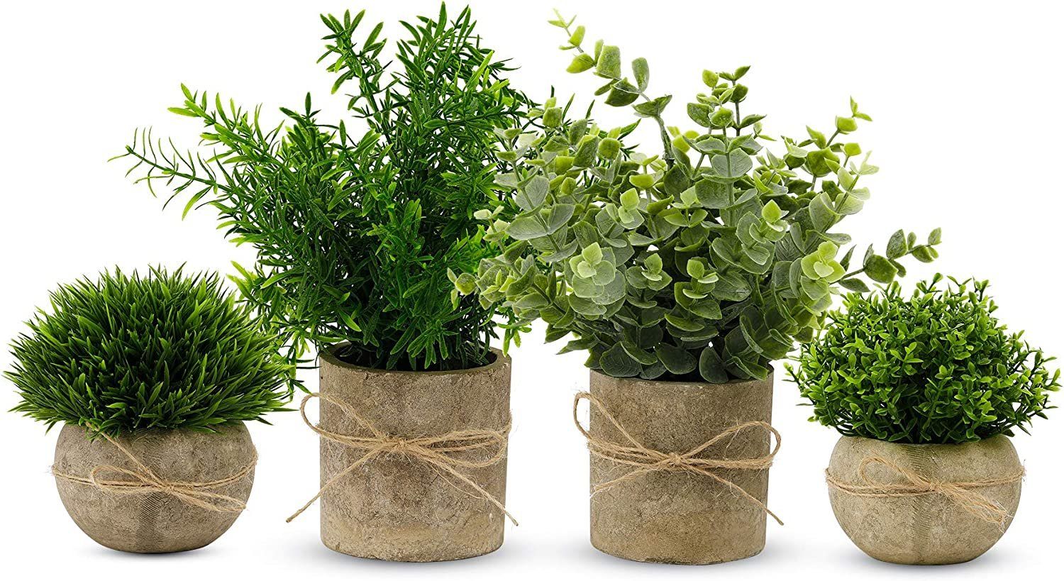 Pflanzen & Samen: 4 Stück Künstliche Mini-Pflanzen – Neu und originalverpackt aus Nuglar von SaleRitter