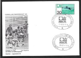 Sonderbrief Fussball WM Deutschland 1974 Brasilien Jugoslawi