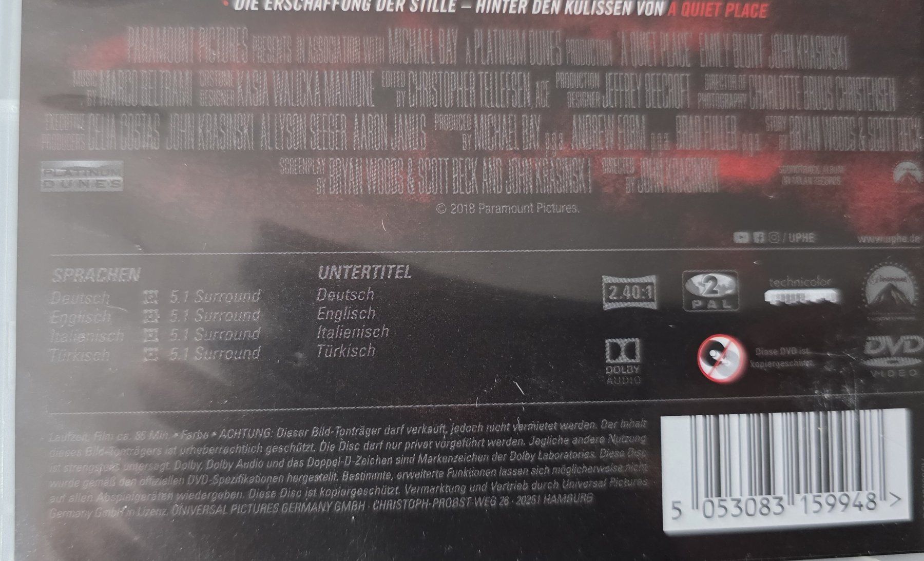 Tutti i DVDs: DVD A Quiet Place / Emily Blunt – Usato da Oetwil am See venduto da fineli2 1