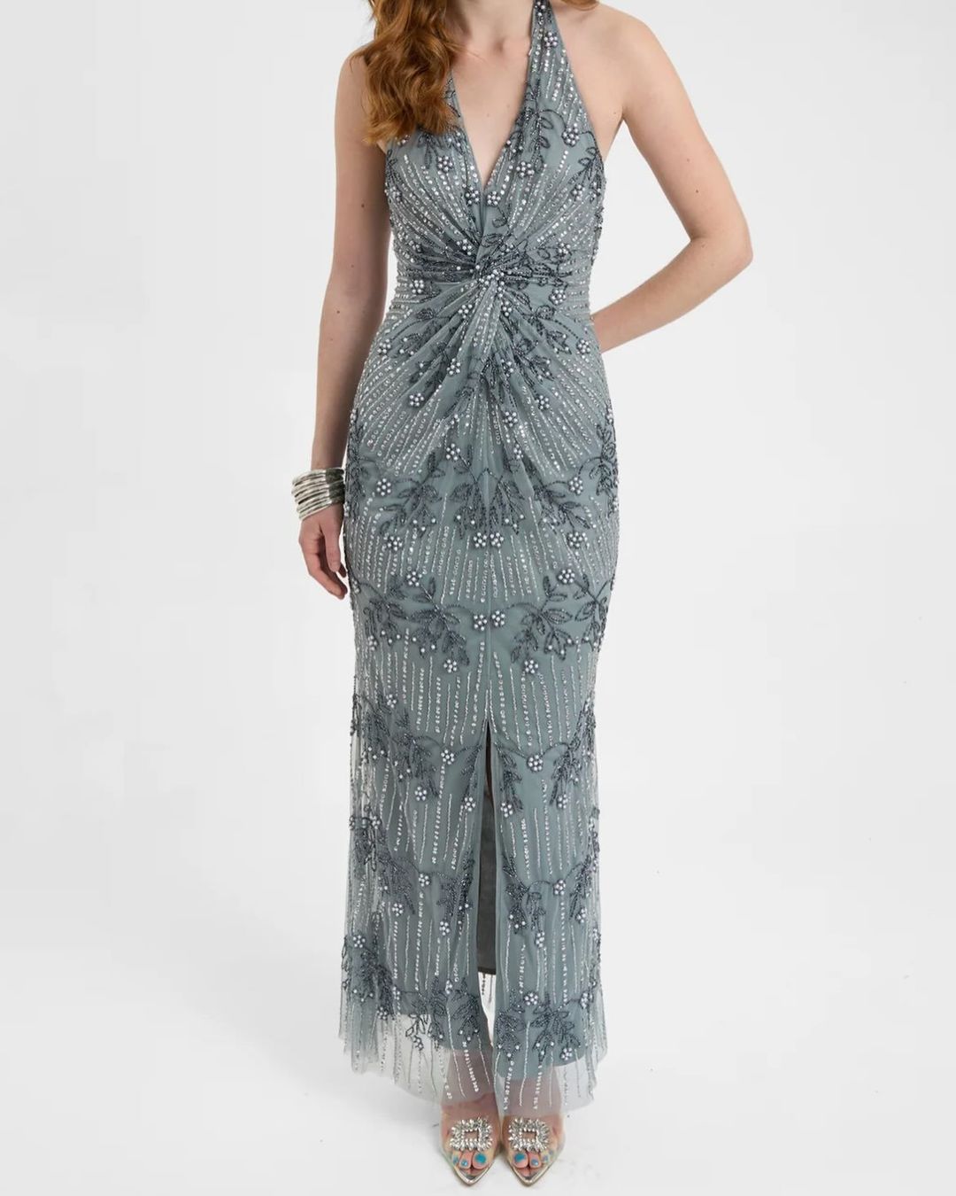 Robes: Embellished Sequin maxi halter dress – D'occasion à Genève par toandfrom 4