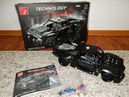 TLG Black Muscle Car, Batmobile, Lego Technic, 1800+ Teile