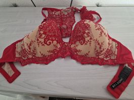 Roter BH von Beldona, Grösse 75D, neuwertig, Spitze speziell