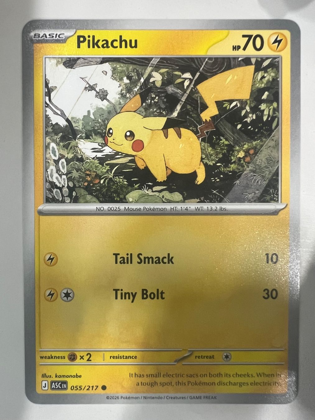 Pokémon Sammelbilder & Trading cards: Pokemon Ascended Heroes Pikachu 055/217 – Gebraucht aus Appenzell von Riribi13