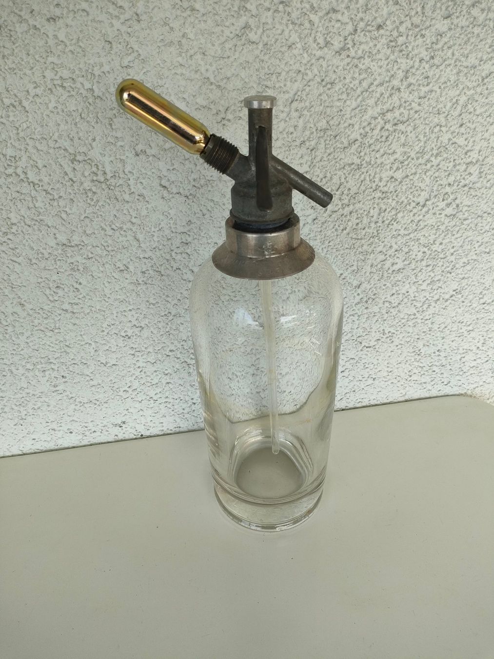 Bottiglie: Wunderschöne und dekorative Siphonflasche aus Glas – Usato da Dietikon venduto da Tucumano1981 1