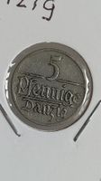 5 Pfennige 1923 Danzig, historische Münze polen (LP2)