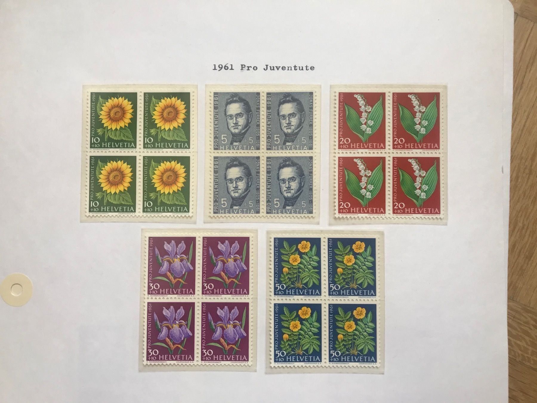 Alle Briefmarken: 1961 Pro Juventute 4er Block Serie ** – Neu (gemäss Beschreibung) aus stäfa von brandy66